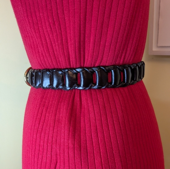 Dantesca Florence Italy Black Leather Belt main image 8